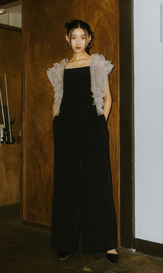 スーツ・フォーマル・ドレス andresd tulle vest all in one dress