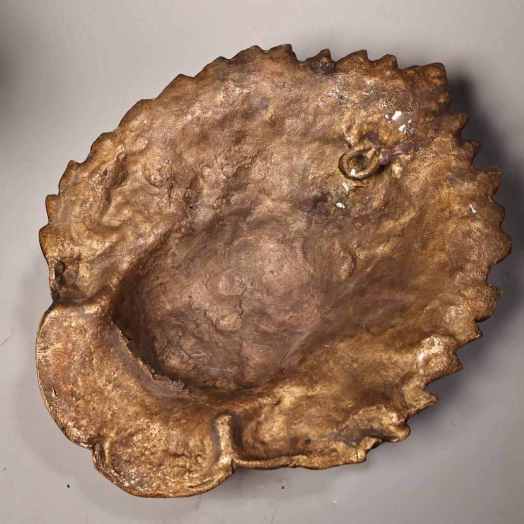 中国古美術『西蔵寺院旧蔵 マハーカーラ面具』純銅製 鍍金彩絵 高浮彫鏨