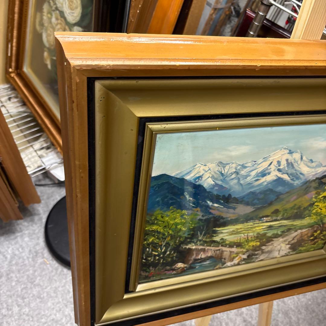 絵画　額縁　油彩画　F6 羽沢清水　アクリル板