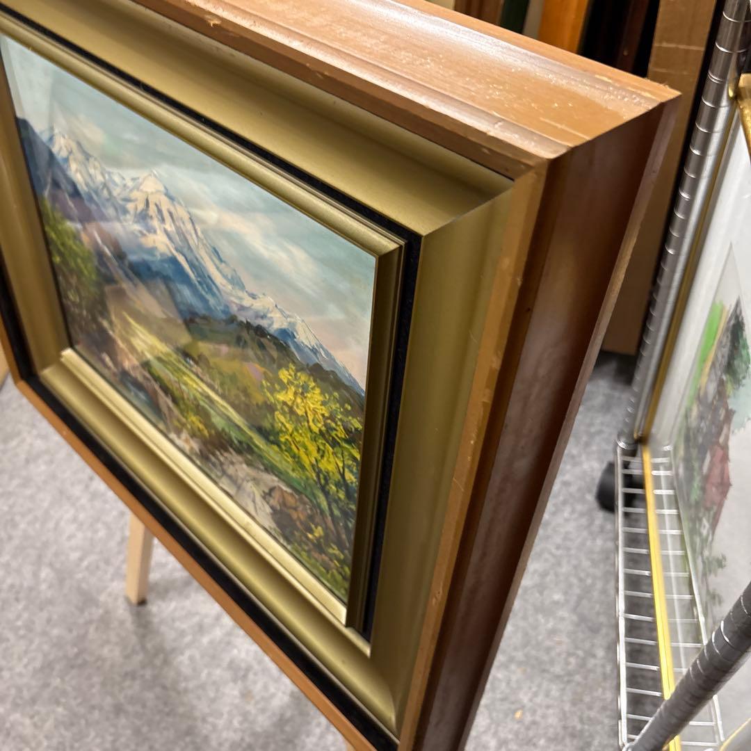 絵画　額縁　油彩画　F6 羽沢清水　アクリル板