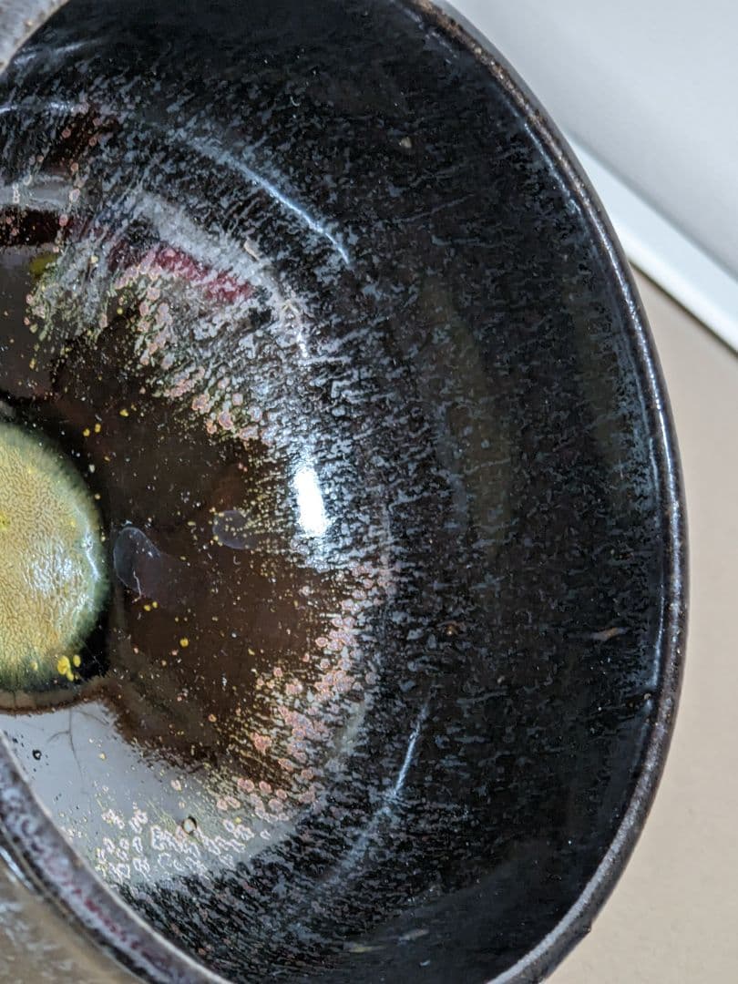 ♢茶道具 窯変天目 虹彩 抹茶碗 作家物 青山作 茶道具 コレクション 骨董品