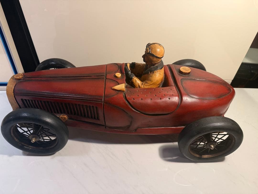 1920年代 ブガッティ風 レーシングカー 樹脂製模型 ヴィンテージ風