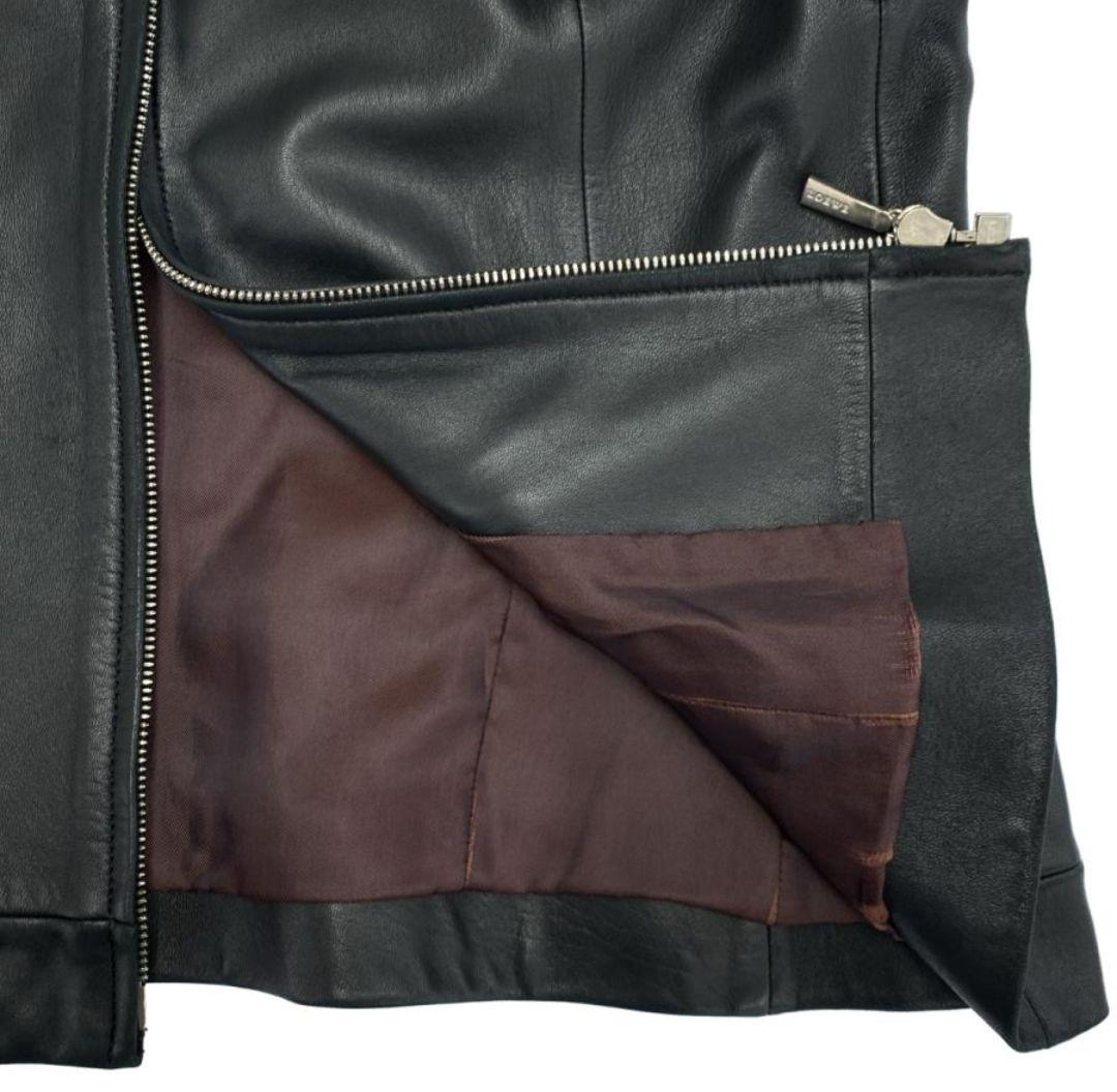 LOEWE ブラック レザー シングルライダース