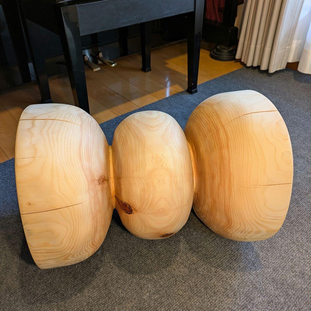 :)　檜　丸太　椅子　スツール　テーブル　高さ約44.5㎝