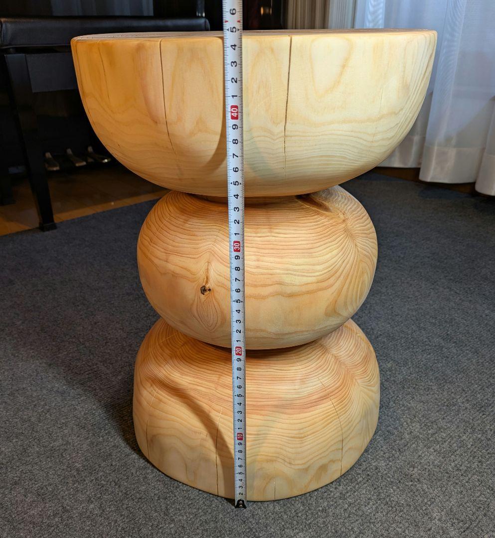 :)　檜　丸太　椅子　スツール　テーブル　高さ約44.5㎝