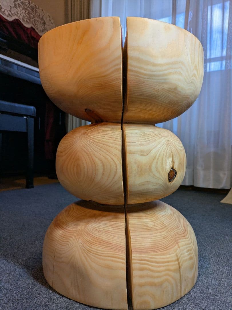 :)　檜　丸太　椅子　スツール　テーブル　高さ約44.5㎝