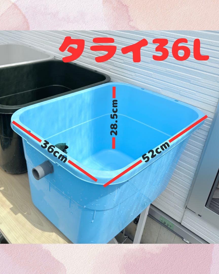 ☆お買い得☆たらい36L(5個)メダカ飼育容器オーバーフロー トロ舟プラ