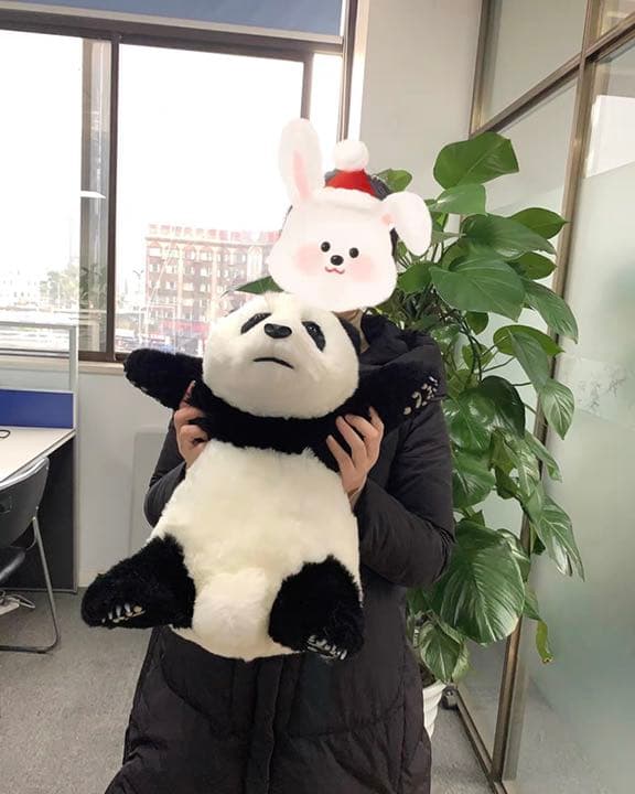 パンダぬいぐるみ 本物に近い　職人ハンディクラフト