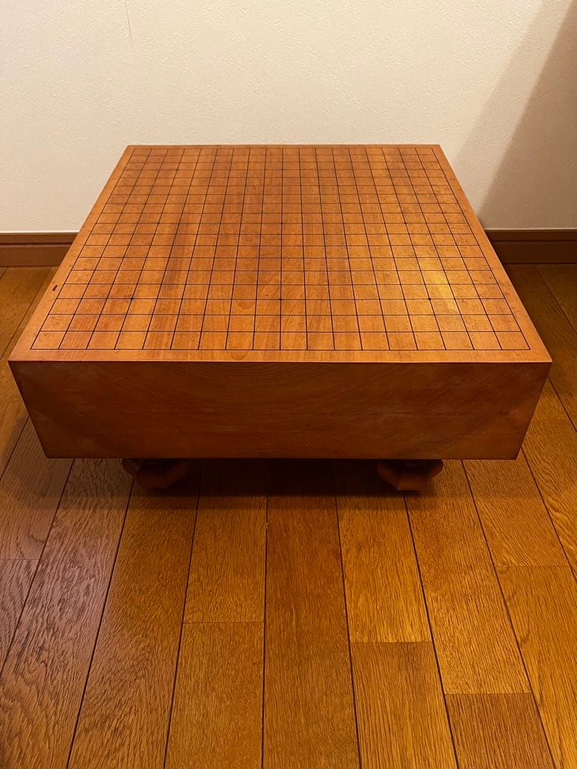 囲碁盤　碁石セット　脚付　へそあり　木製　日向特製　蛤碁石　那智黒