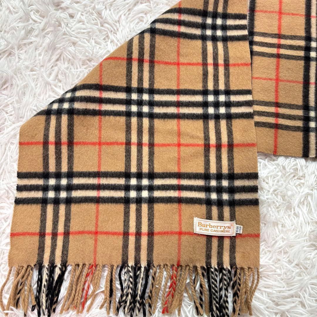 ✨美品/ピュアカシミヤ100%✨バーバリー マフラー ノバチェック