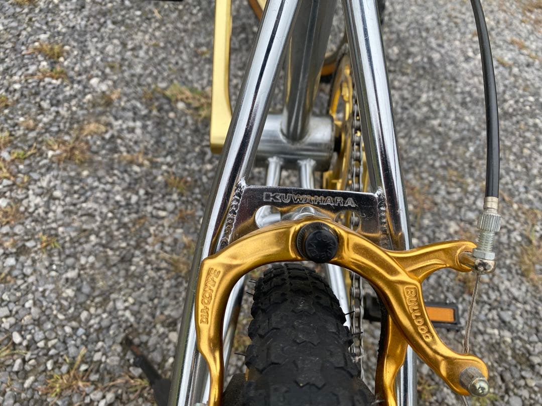 KUWAHARA BMXバイク シルバー/ゴールド　クロモリ