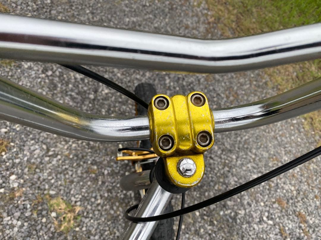 KUWAHARA BMXバイク シルバー/ゴールド　クロモリ