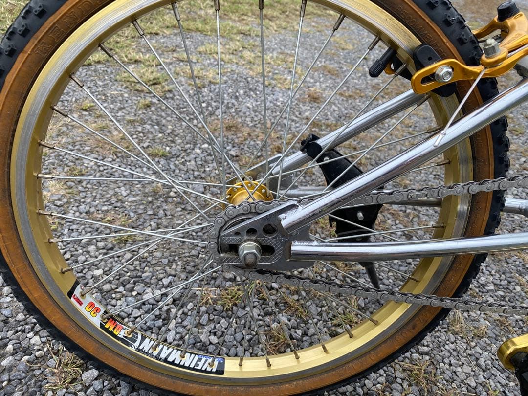 KUWAHARA BMXバイク シルバー/ゴールド　クロモリ