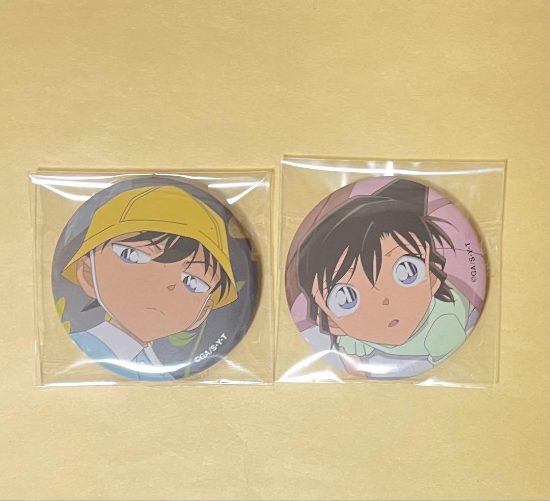 名探偵コナン プラザ 工藤新一 毛利蘭 缶バッジ - メルカリ