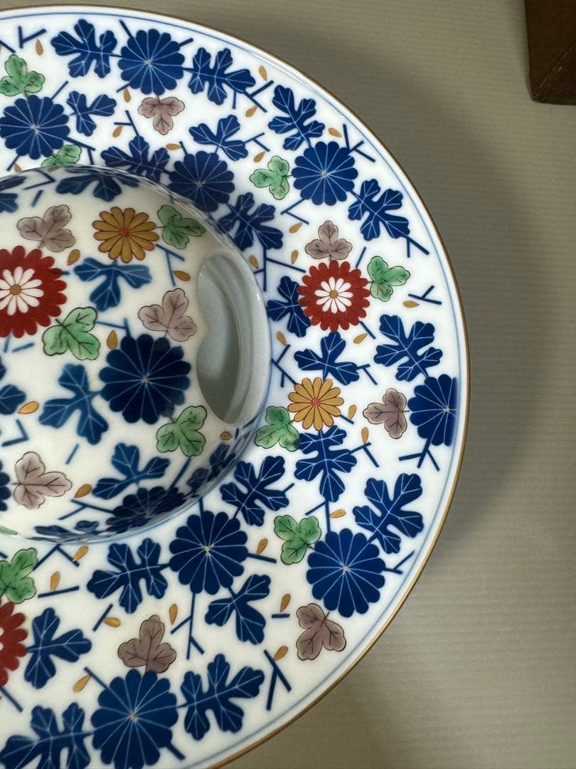 2218 香蘭社 染錦菊文 灰皿 金彩 - メルカリ