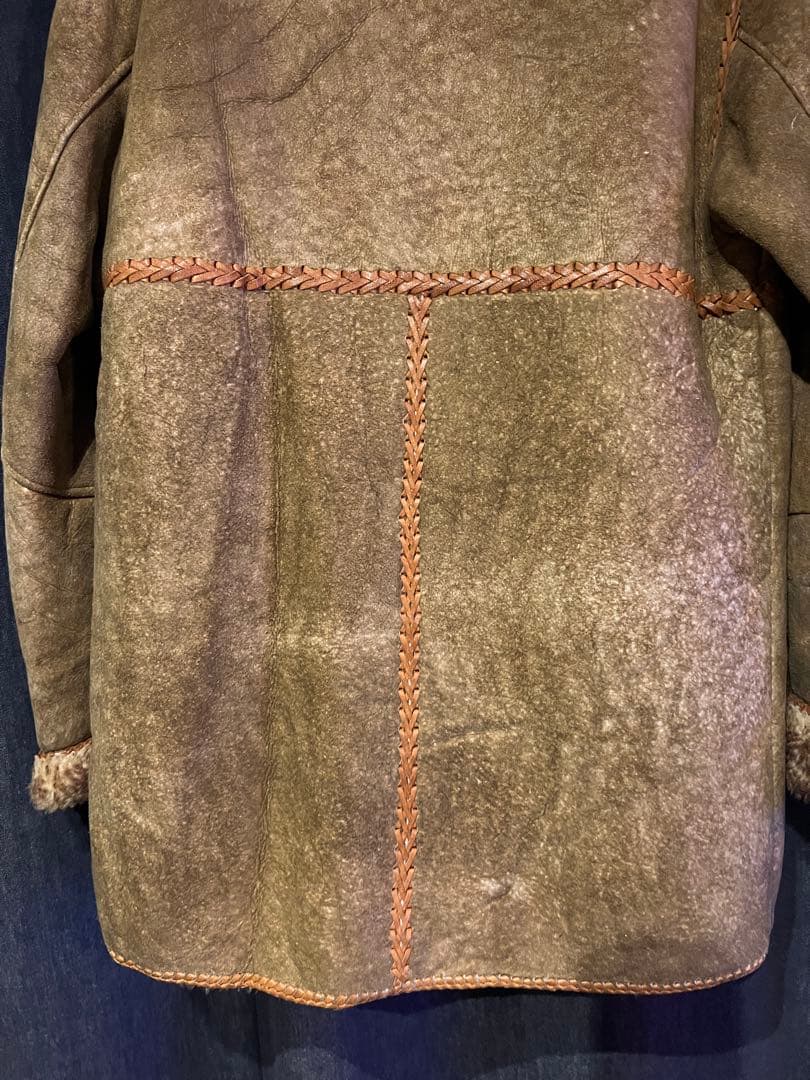 PITIC LEATHER ヴィンテージ　ムートンコート　メキシコ製