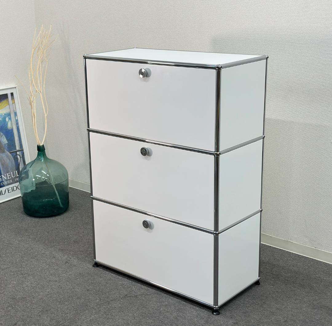 USM Haller ハラーシステム 1列3段キャビネット 色：アントラサイト