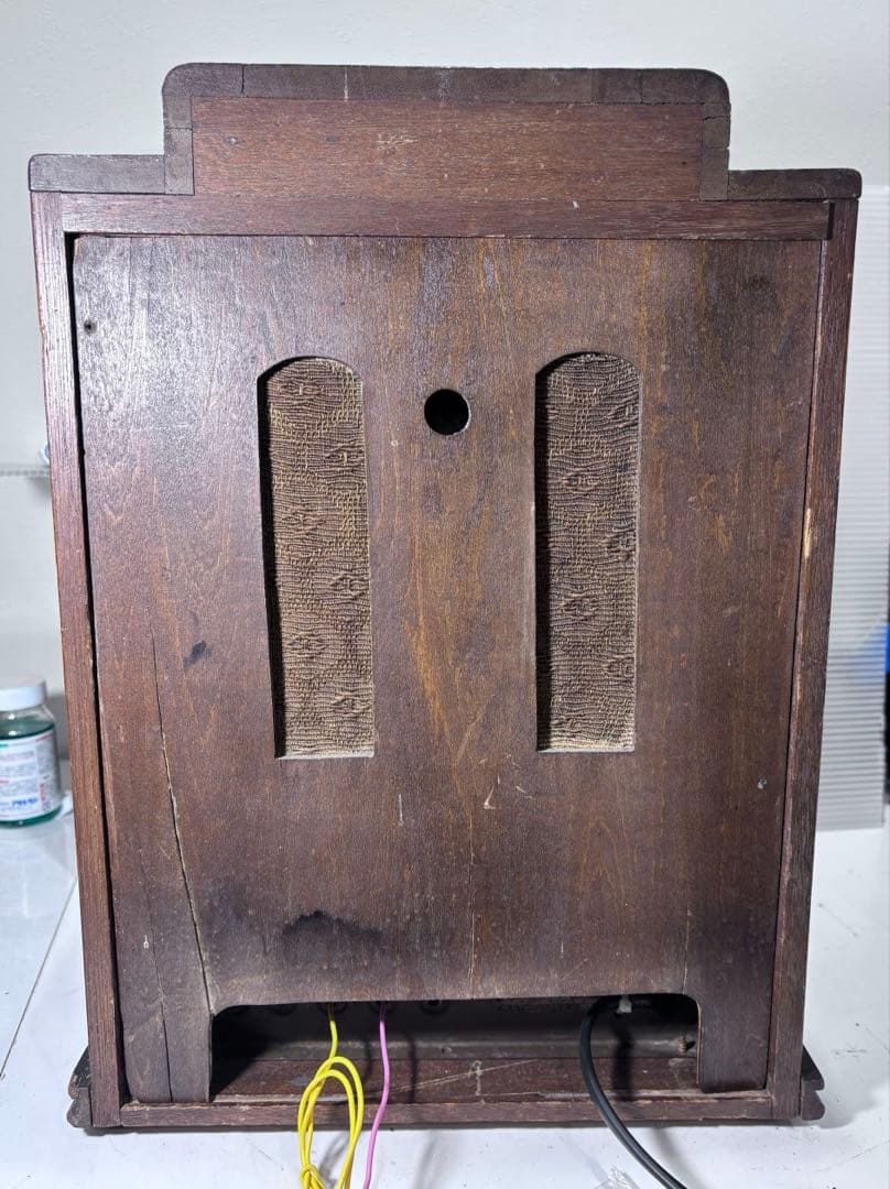 真空管ラジオ 昭和レトロ 並四ラジオ 松下電器製作所 戦前 裏蓋有 整備済