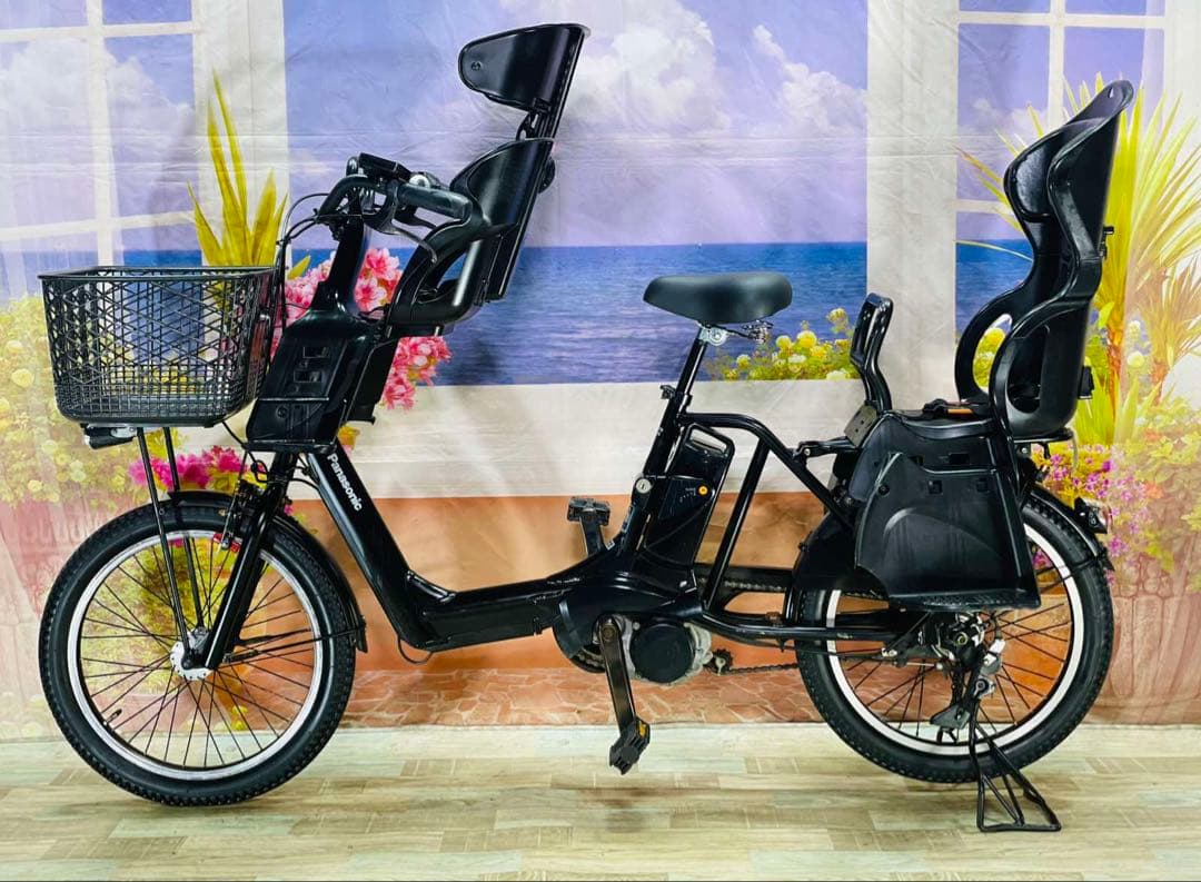 ギュットアニーズ⭐️17.6AH変更 パナソニック子供乗せ電動自転車Y3133