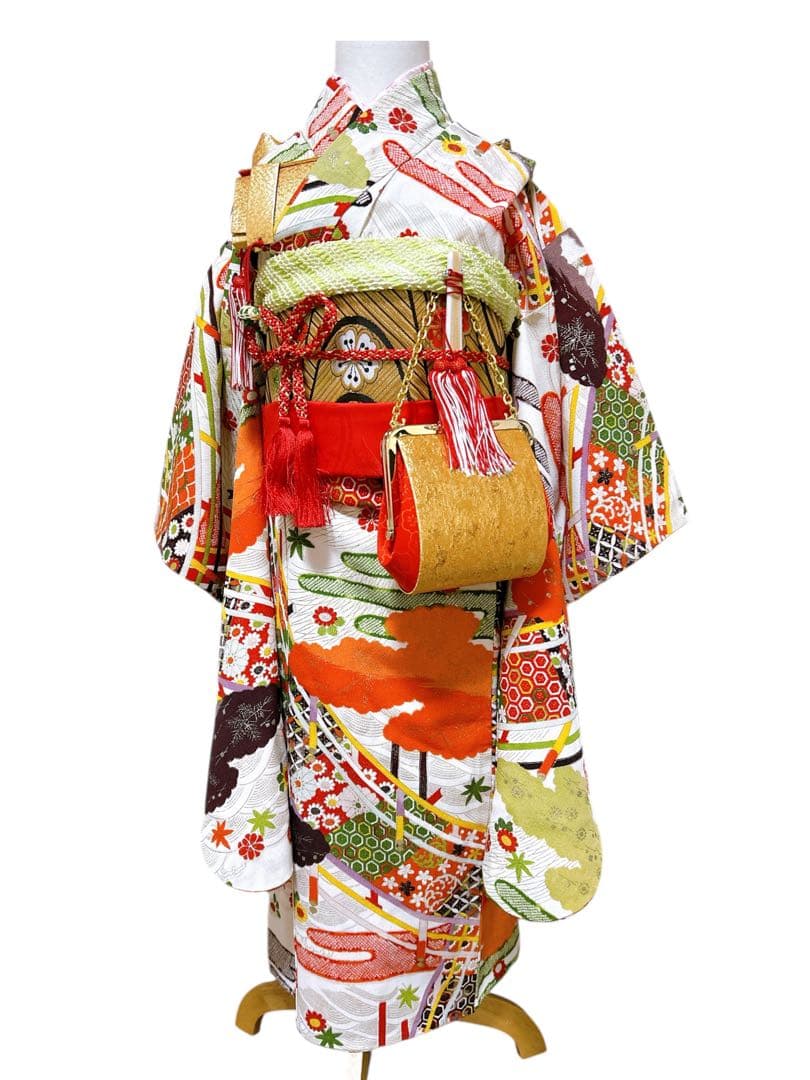 レトロ着物♡七五三　5歳6歳7歳　女の子　フルセット　一式　アンティーク　小さめ