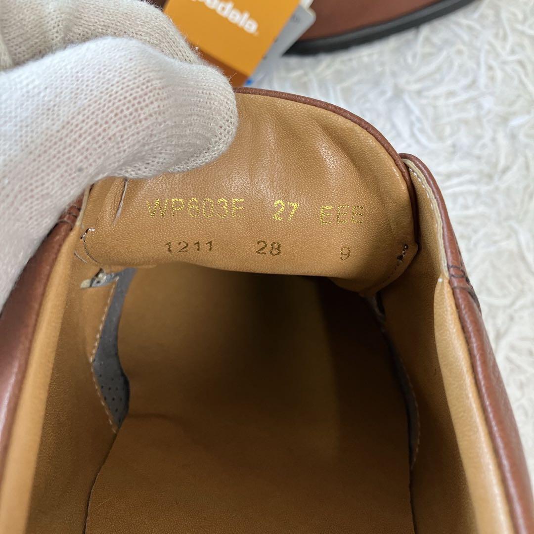 ◎新品タグ付き ペダラ レザー27.0cm 3E ブラウン 撥水 日本製 1