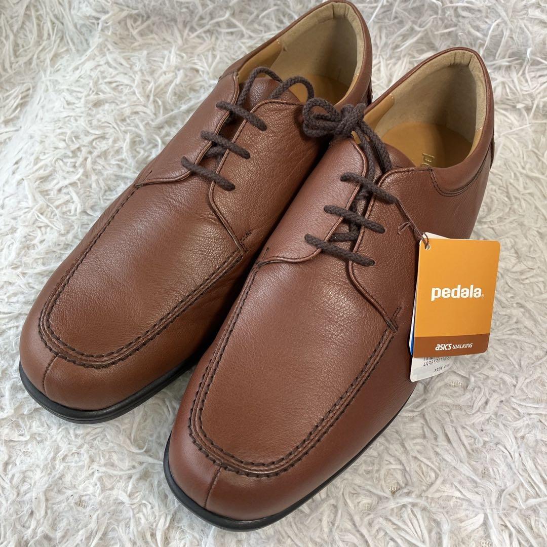 ◎新品タグ付き ペダラ レザー27.0cm 3E ブラウン 撥水 日本製 1