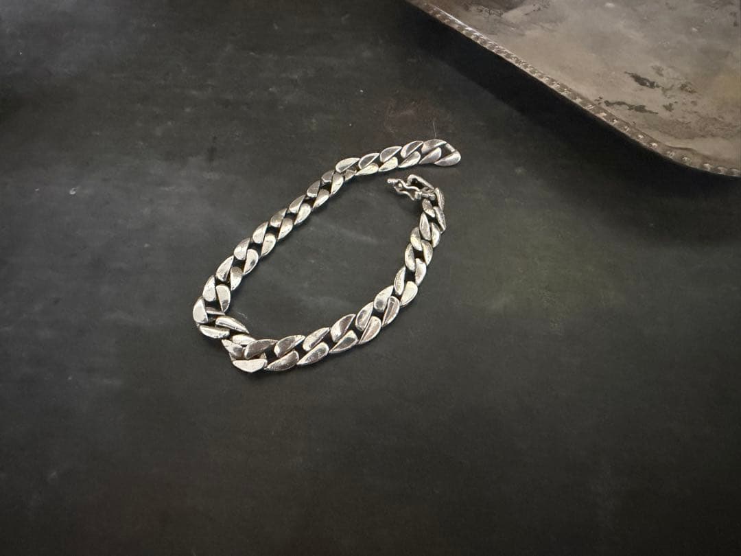 ヴィンテージ　イタリア　アンティーク　シルバー　925 ブレスレット　喜平