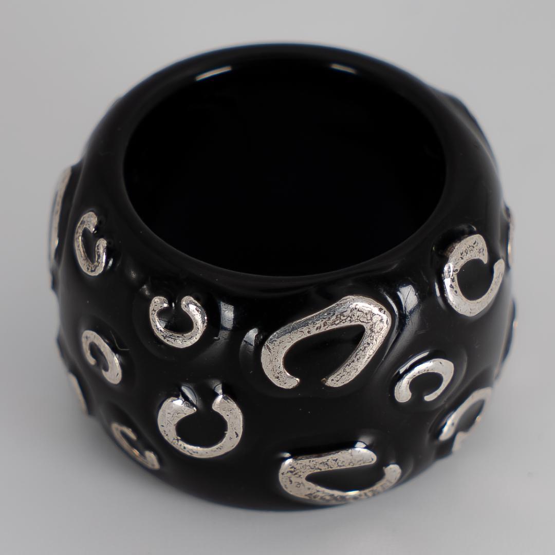 GARNI 黒 ブラック シルバー 樹脂 リング