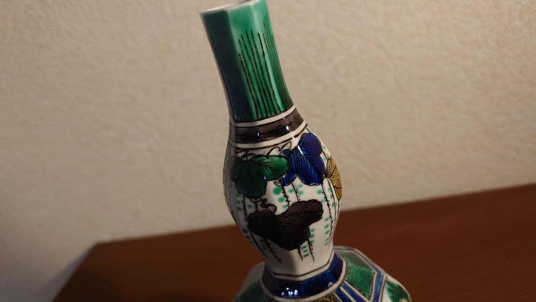 古九谷　九谷焼　吉田屋　青九谷　山水　蔵出し　１客