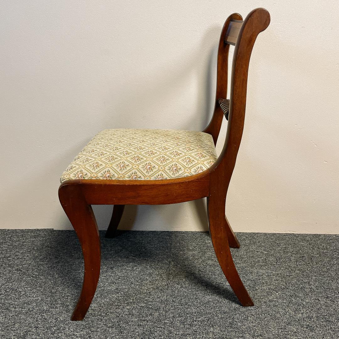 英国 アンティーク ダイニングチェア 椅子 彫刻 ツイストレール