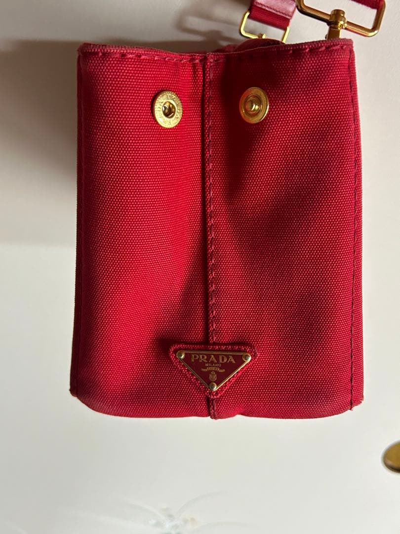 PRADA CANAPA カナパ　レッド トートバッグ赤プラダ