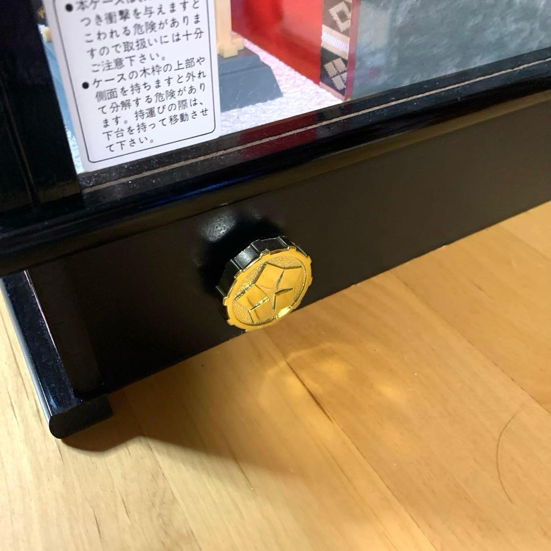 雛飾りガラスケース雛人形お内裏様美品オルゴール付き1368