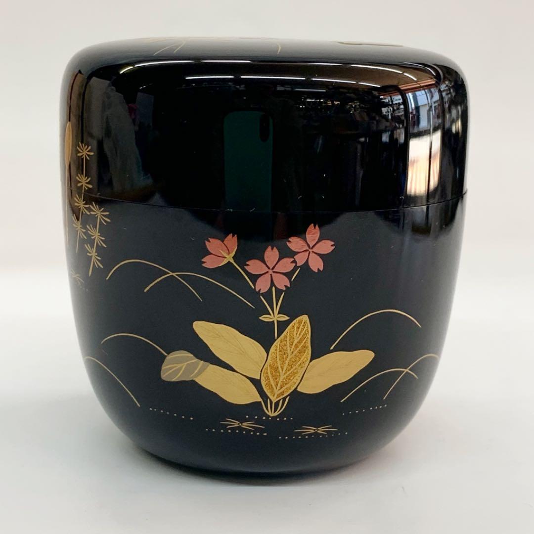 中棗 春野蒔絵】 新井喜峰 共箱 - メルカリ