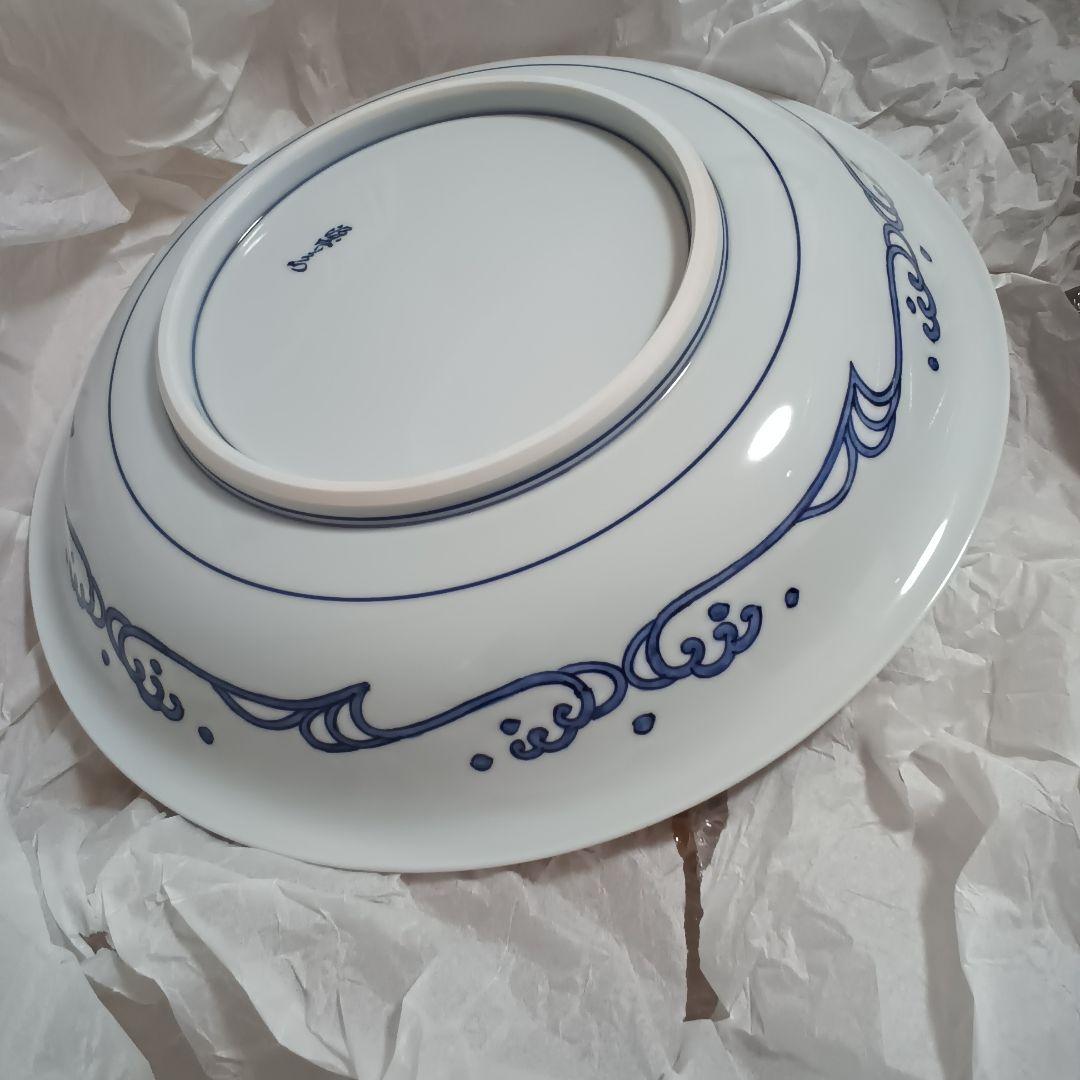 有田焼　源右衛門　蟹　染付蟹絵　特大　大皿　飾り皿　鉢　お正月