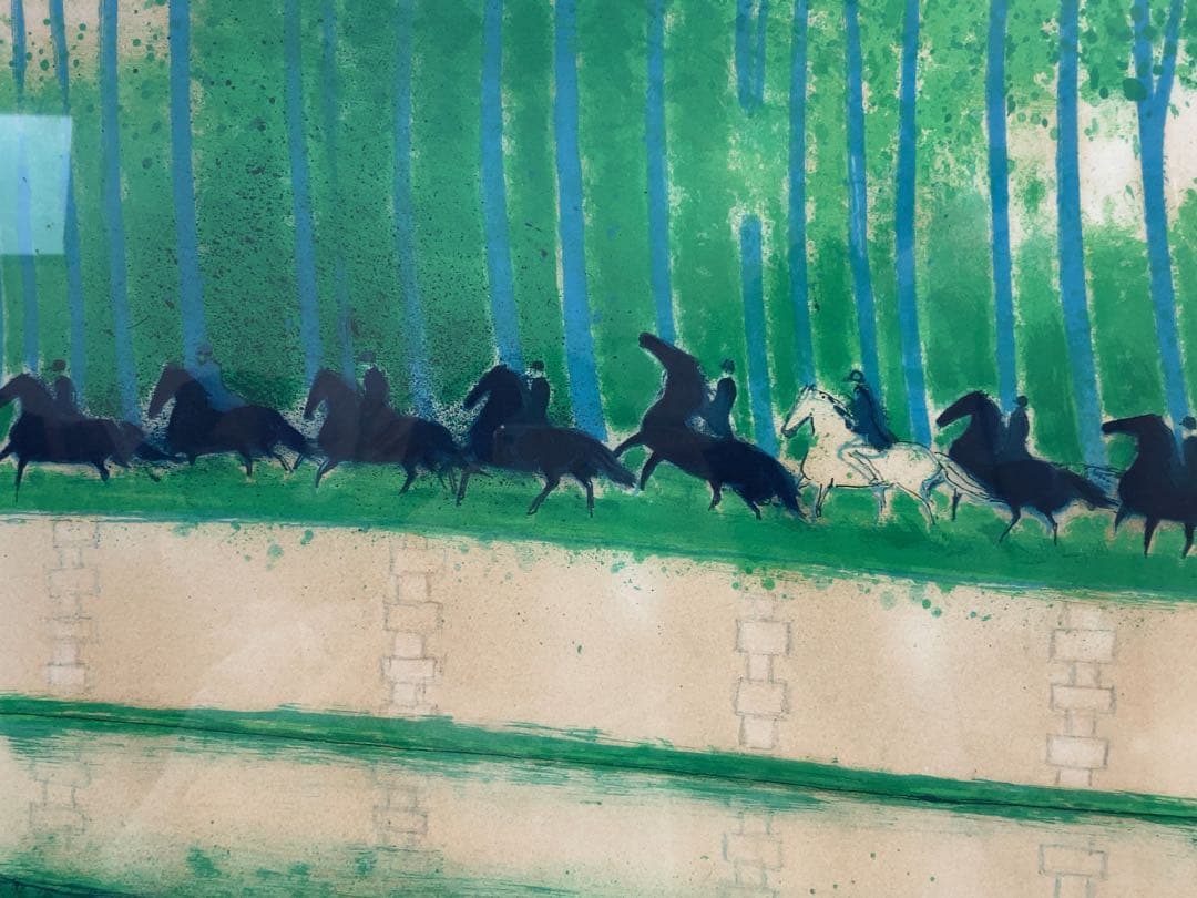 アンドレ・ブラジリエ 春の乗馬 リトグラフ 87/150