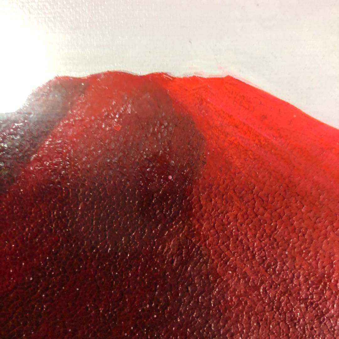 油絵真筆額入り．赤富士 ショコラ様交渉中です。 - メルカリ