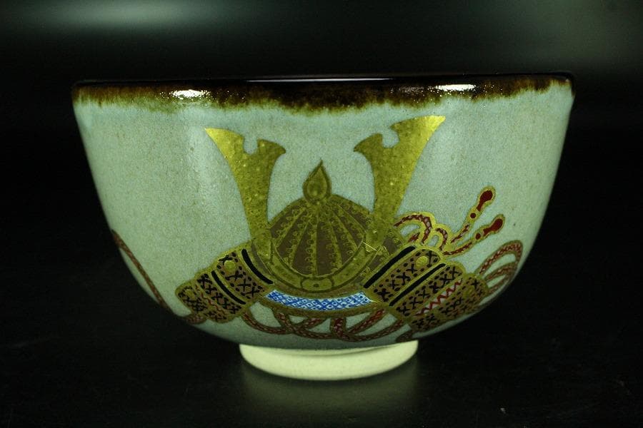 茶道具 膳所焼 色絵兜茶碗 共箱 未使用(K-A500) - メルカリ