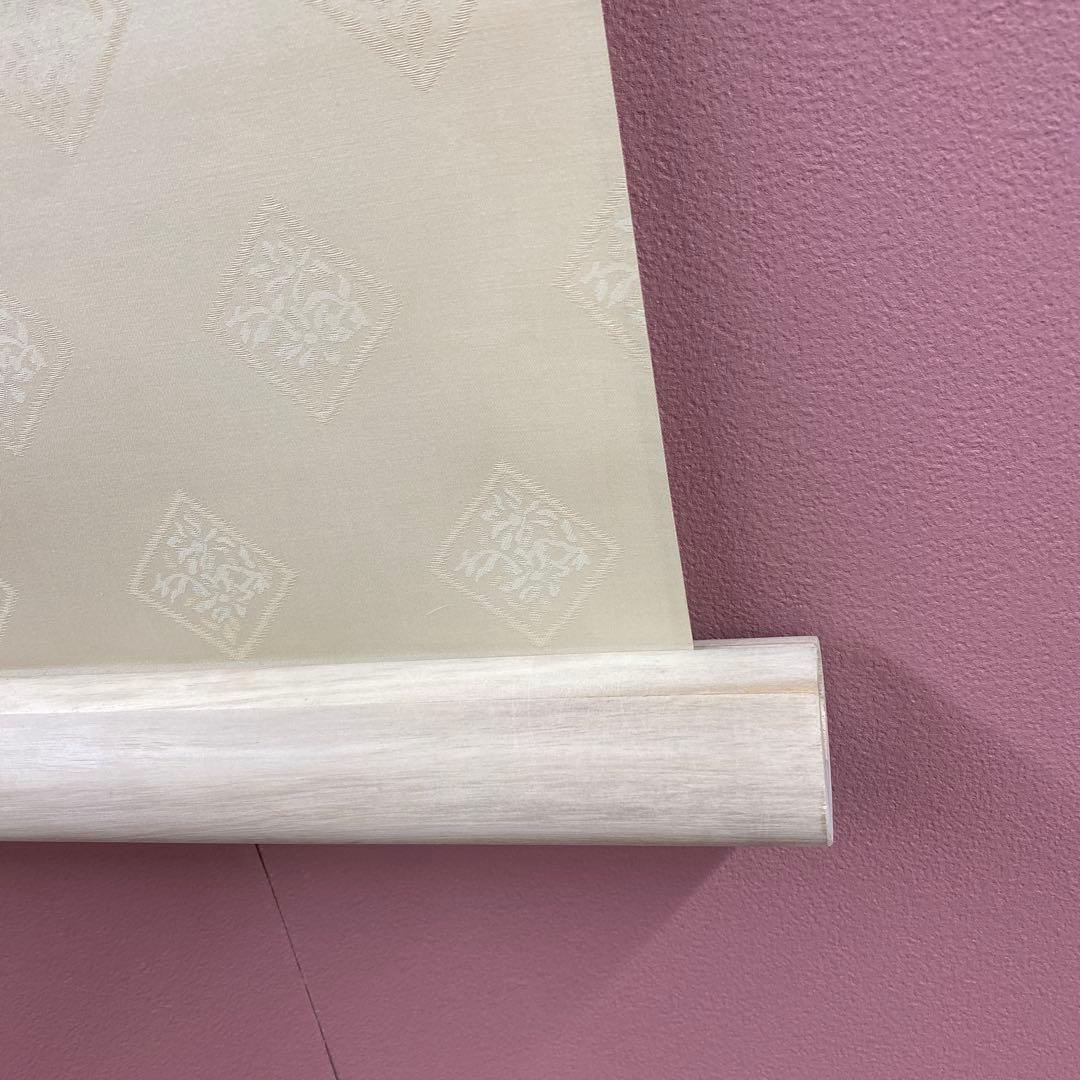 美品 掛け軸 紅山幸水作「南天小禽」共箱 太巻き付 二