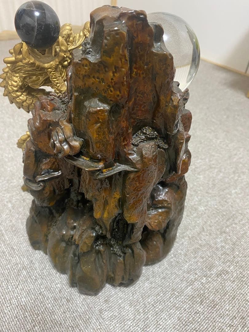 風水山水龍 金龍上山（大）33cm 置物