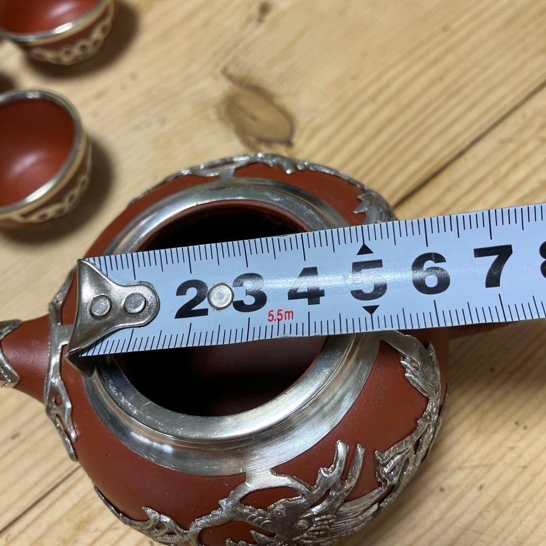 中国美術 紫粘土茶壺（急須の意）ピューター鋳 - メルカリ