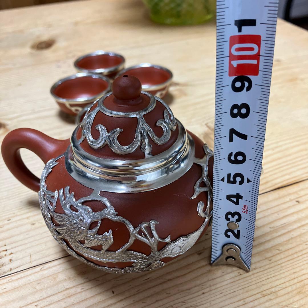 中国美術 紫粘土茶壺（急須の意）ピューター鋳 - メルカリ