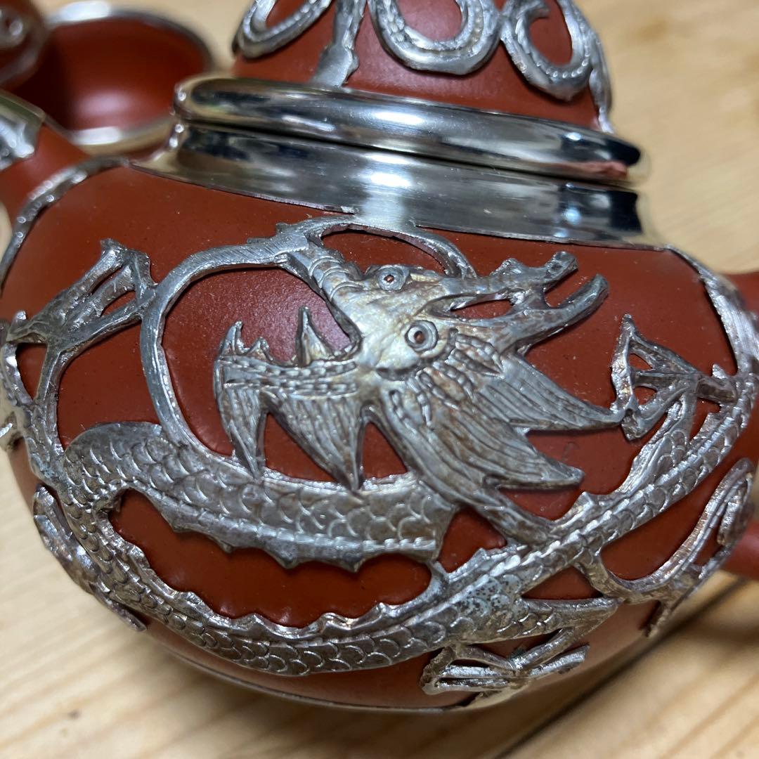 中国美術 紫粘土茶壺（急須の意）ピューター鋳 - メルカリ