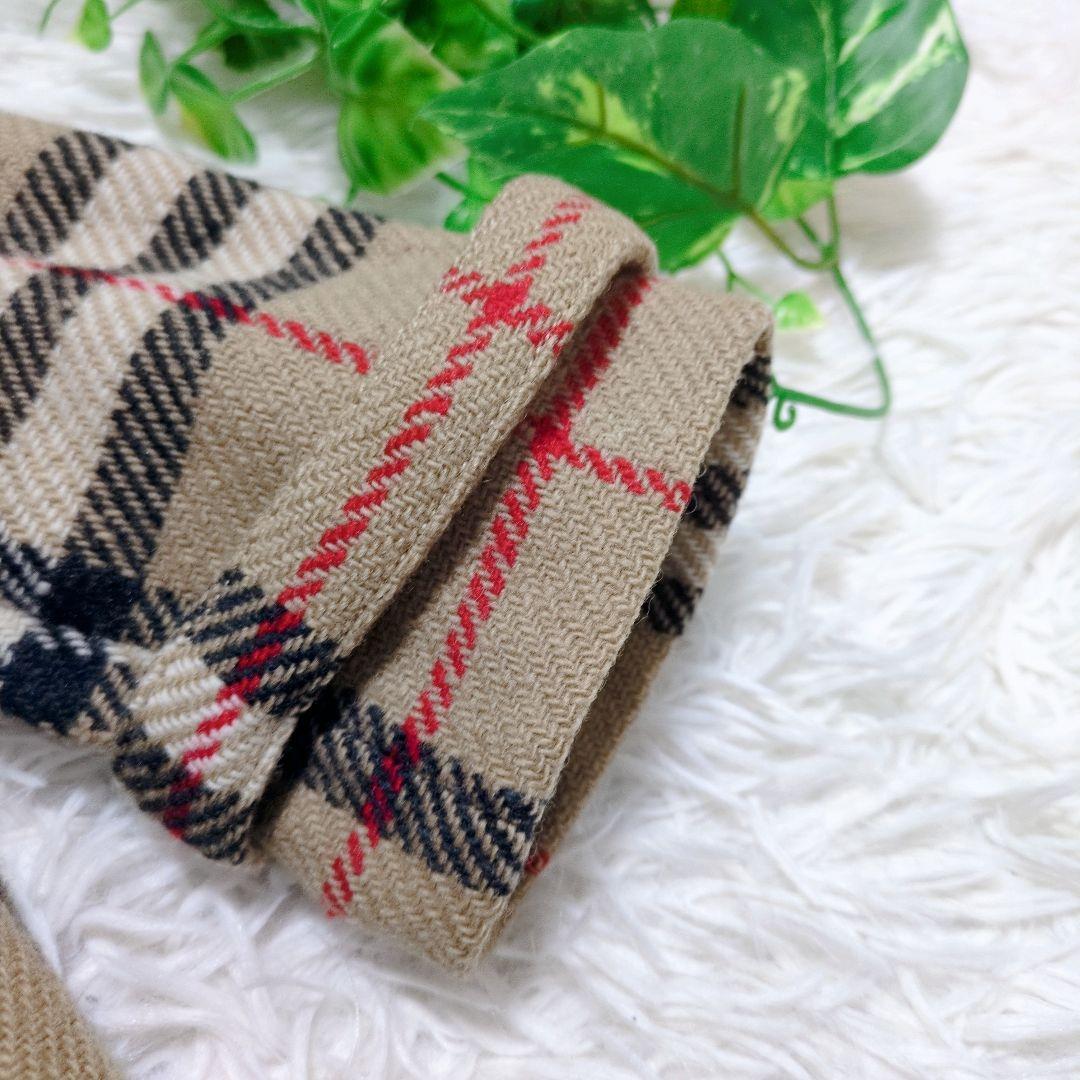 ■希少美品■バーバリー キッズ ピーコート ダブル ノバチェック ファー フード