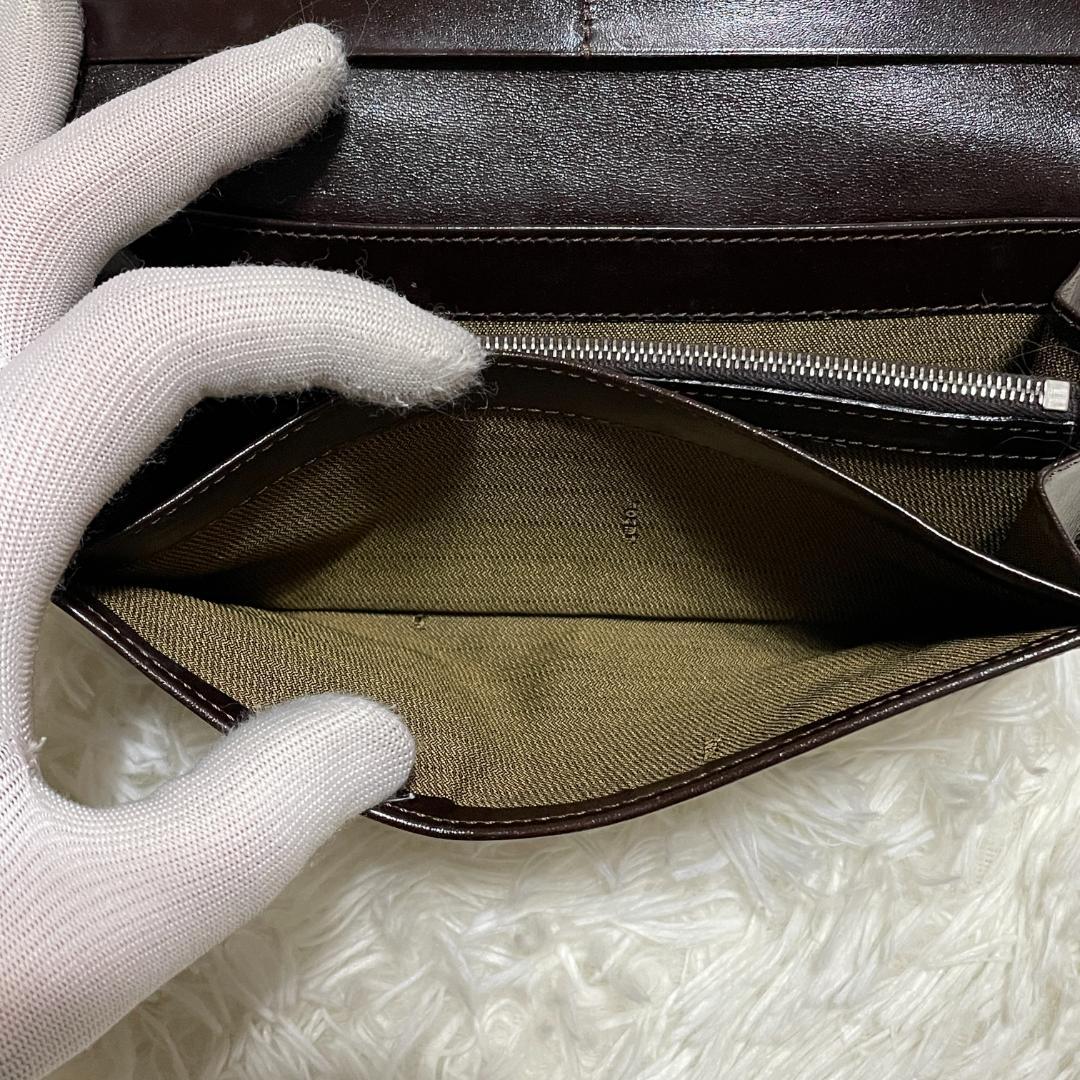【美品】 FENDI フェンディ　二つ折り 長財布　ズッカ柄　オールドフェンディ