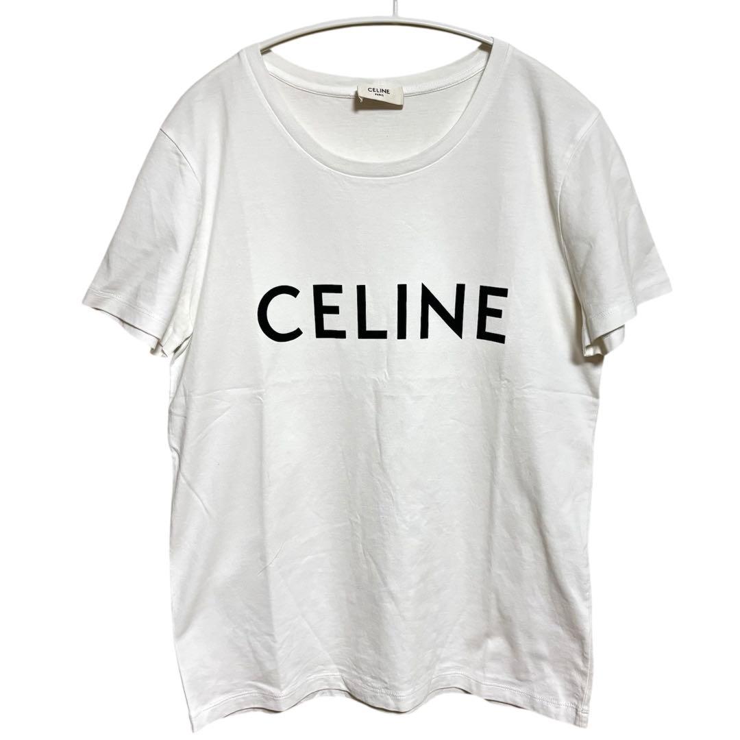 CELINE セリーヌ 美品 定番 Tシャツ 半袖 ブランドロゴ M 美品・定番