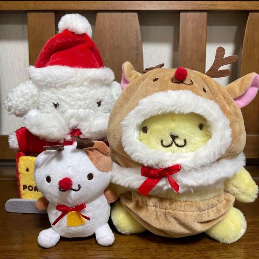 サンリオ ポムポムプリン ぬいぐるみ クリスマス サンタ マフィン マカロン