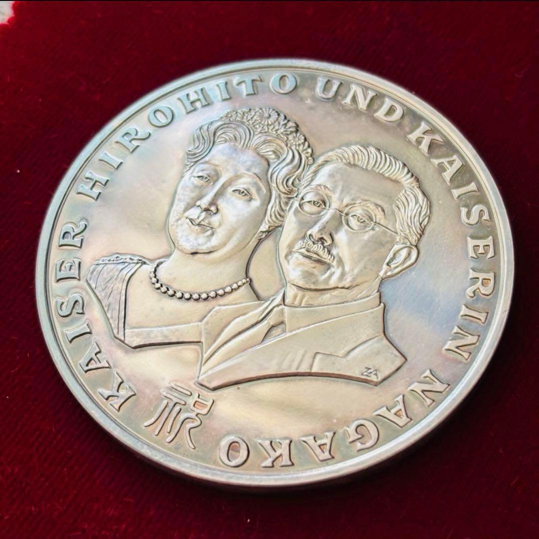 純銀】天皇皇后両陛下御外遊記念メダル 昭和天皇 1971年 記念硬貨 極