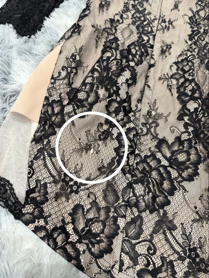 ROBE de FLEURS Glossy ブラック　ミニドレス　キャバドレス