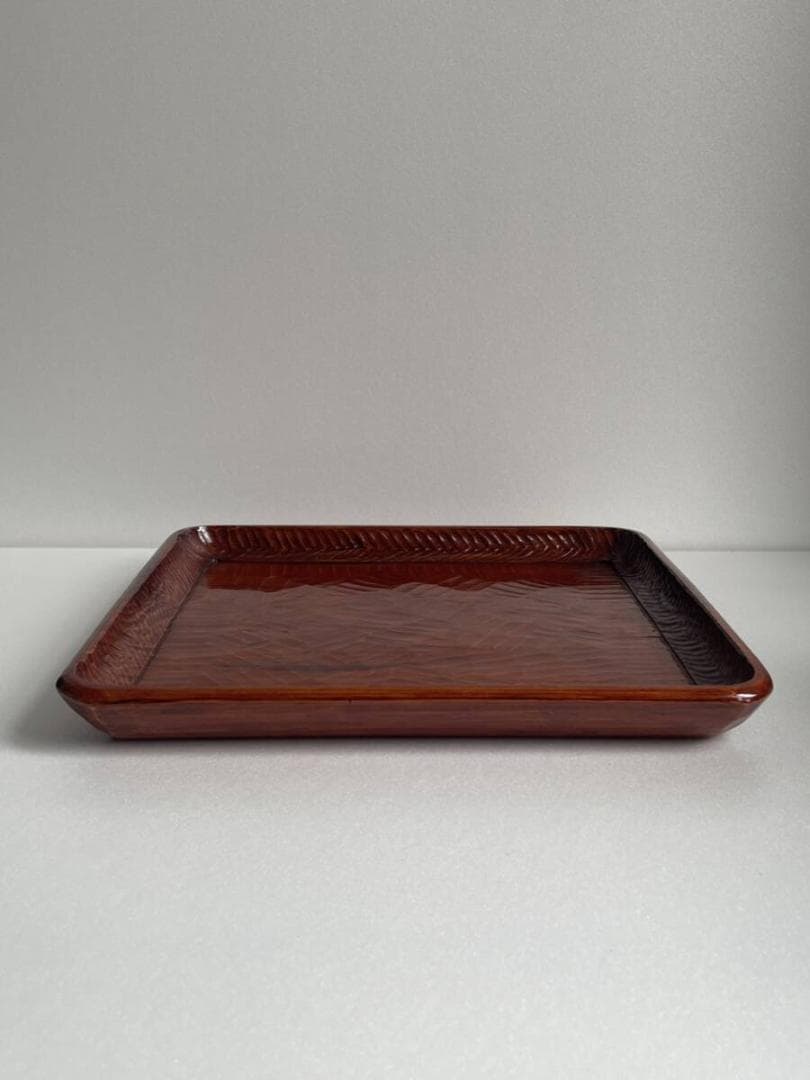 讃岐彫 四方盆 五客 小盆 お盆 木製漆器 84