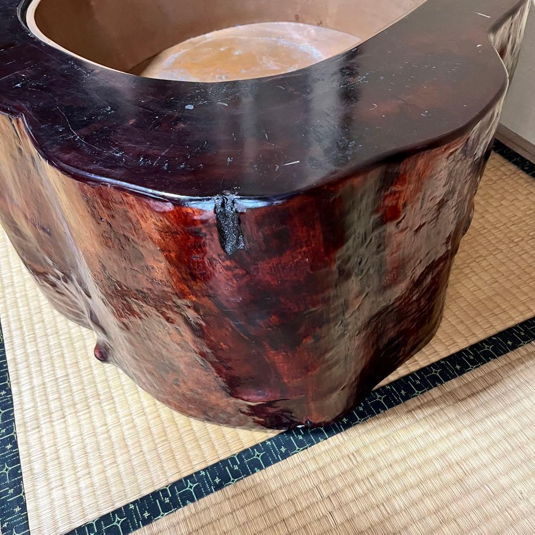 k*n様 天然木 火鉢 サイドテーブル 直径90cm ビッグサイズ k*n